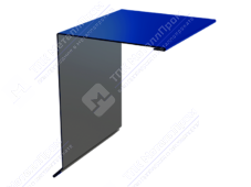 Планка ветровой доски 95 120 15 0,45 2м стандарт ПЭ RAL5002 ультрамарин К-507