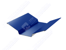 Планка ендовы верхняя 86 80 0,45 3м стандарт ПЭ RAL5002 ультрамарин К-508