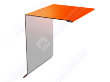 Планка ветровой доски 95 120 15 0,45 2м стандарт ПЭ RAL2004 оранжевый К-507