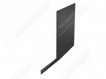 Планка карнизная 100 65 0,45 2м стандарт ПЭ RAL7004 сигнально-серый К-509