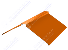 Планка конька плоского 190 190 0,45 2м стандарт ПЭ RAL2004 оранжевый К-512