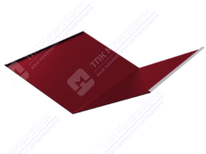 Планка ендовы нижняя 298 298 0,45 3м стандарт ПЭ RAL3003 рубин К-510