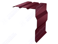 Планка ветровой доски фигурная 95 120 0,45 2м стандарт ПЭ RAL3005 красное вино К-515