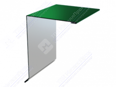 Планка ветровой доски 95 120 15 0,4 2м стандарт ПЭ в пленке RAL6002 зеленый лист К-507