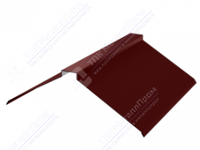 Планка конька плоского простого 150 150 0,4 2м стандарт ПЭ в пленке RAL3009 красный оксид К-511