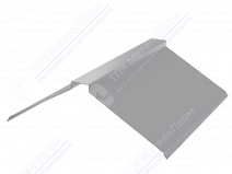 Планка конька плоского 150 150 0,4 2м стандарт ПЭ RAL9002 серо-белый К-512