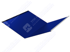 Планка ендовы нижняя 298 298 0,4 2м стандарт ПЭ в пленке RAL5002 ультрамарин К-510